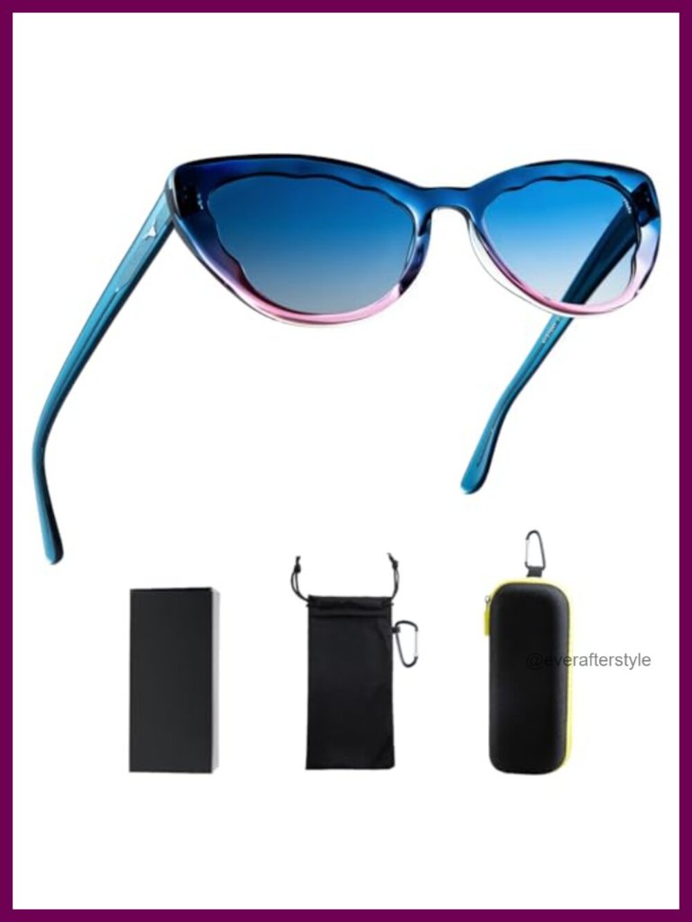 Retro Cat Eye Polarized Sunglasses UV400 Acetate Petal Frame Women